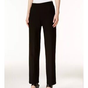 Eileen Fisher Black Pull On Pants Elastic Waist Small Petite